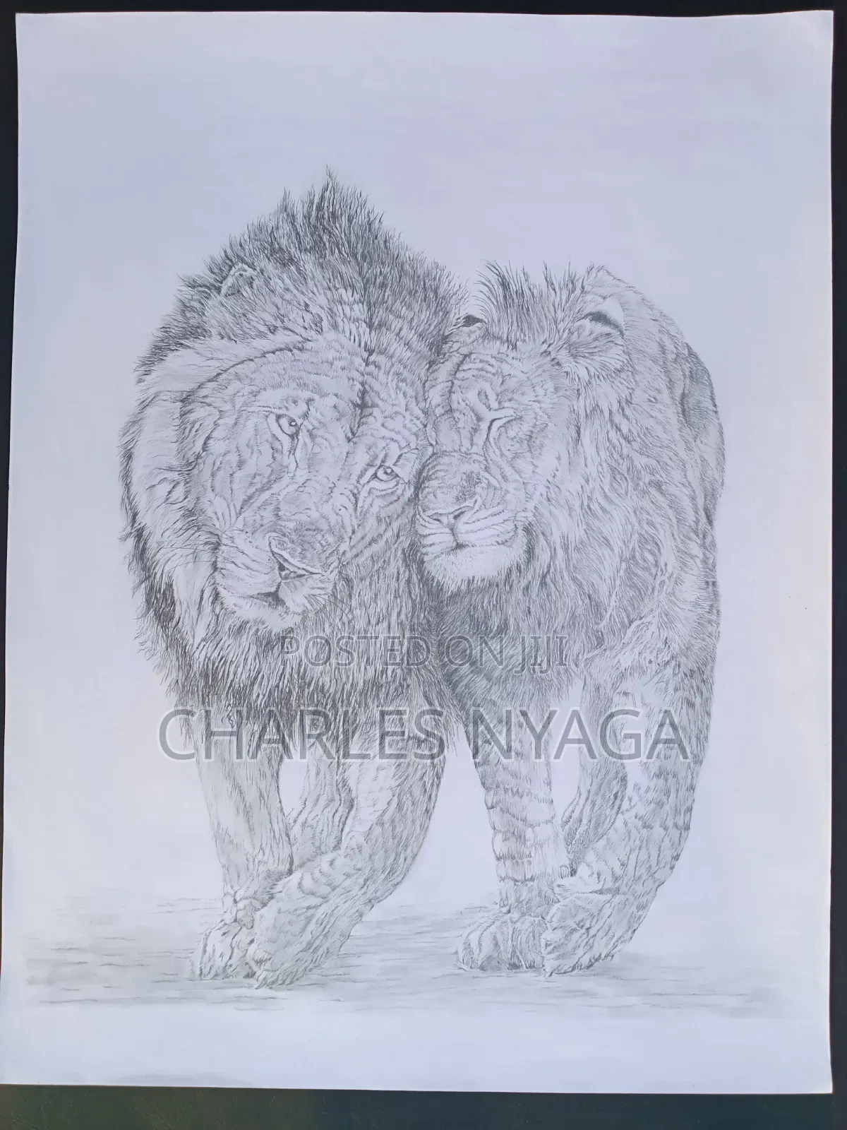 Kindred Kings-Graphite Pencil Drawing