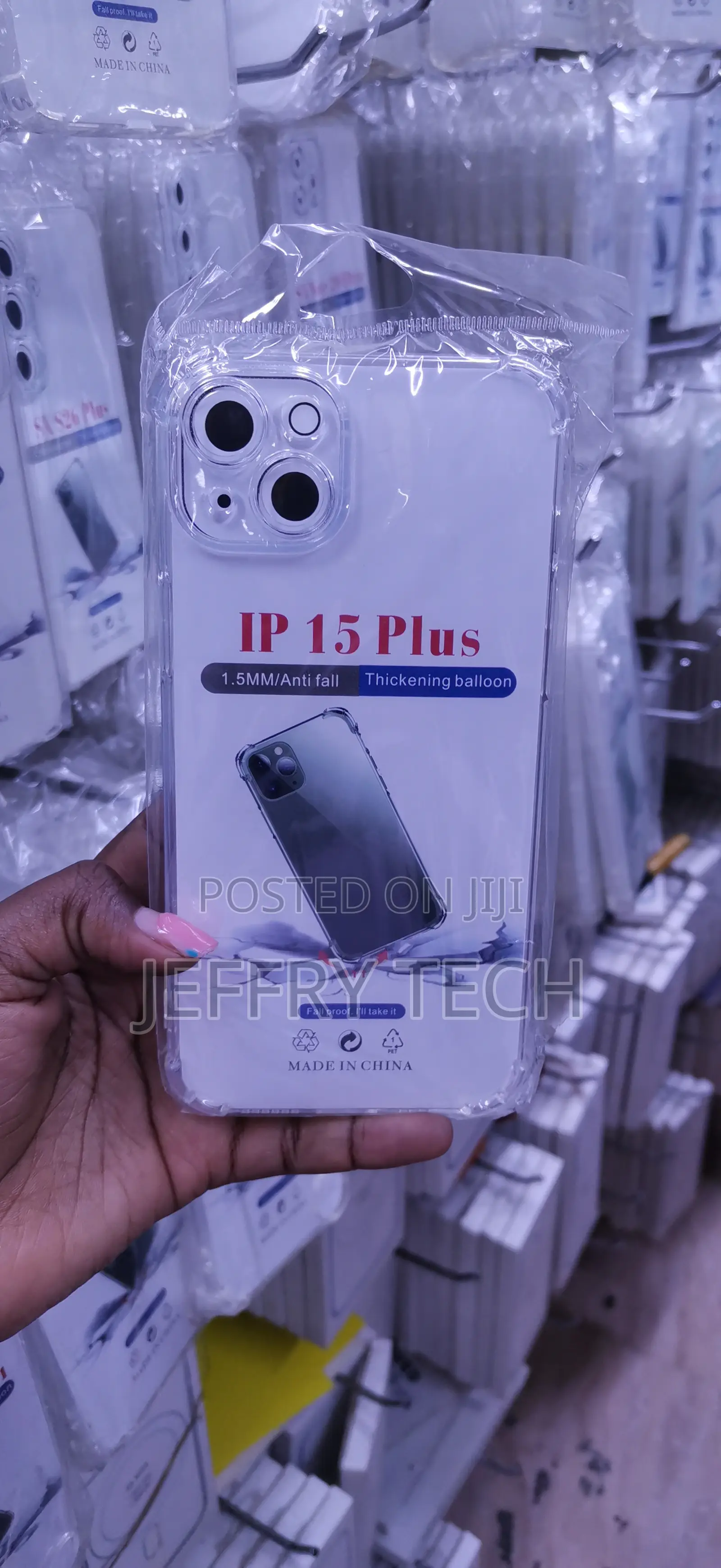 Transparent Air-Cushion Soft Case Designed for Apple iPhone 15 Plus