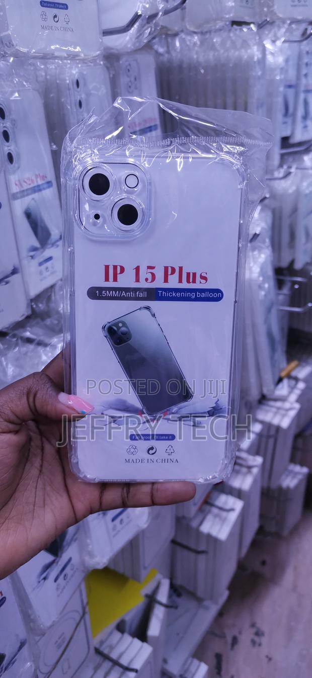 Transparent Air-Cushion Soft Case Designed for Apple iPhone 15 Plus - main view