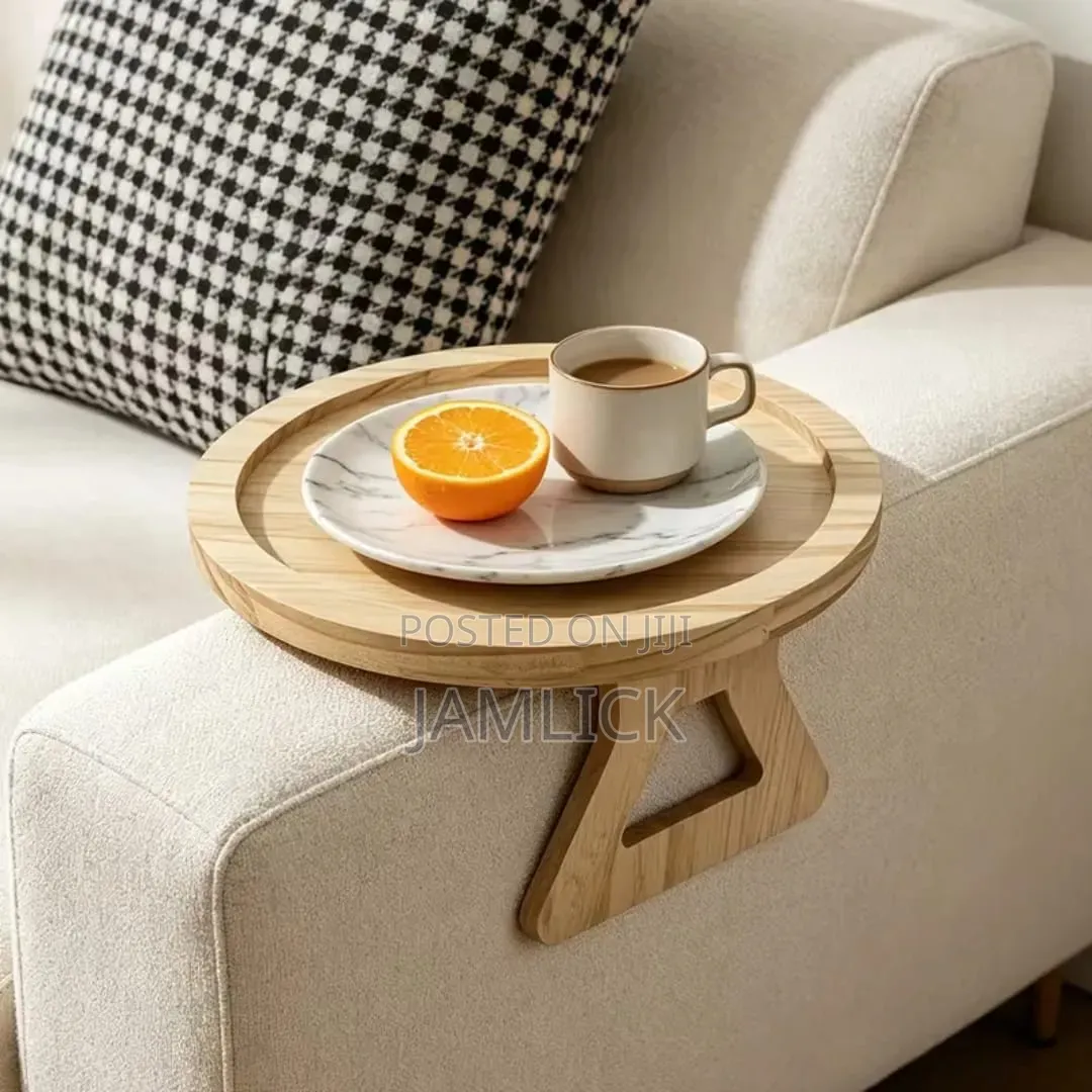 Foldable Bamboo Wood Armrest Tray - EL