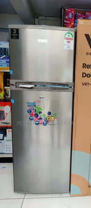 *Von Double Door Fridge 181Litres Direct Cool