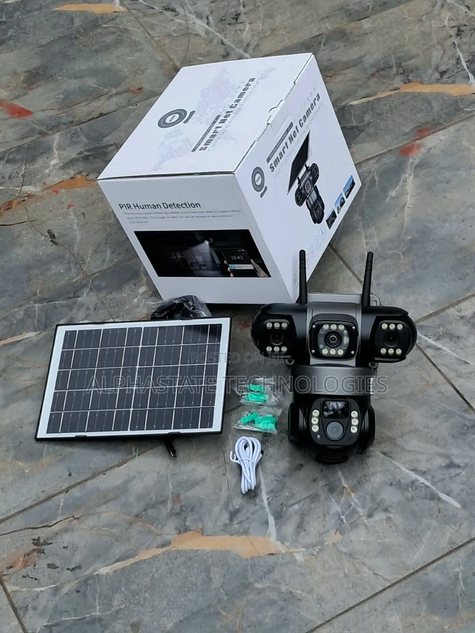 V380 Explore WiFi Solar Powered Triple Lens CCTV Camera