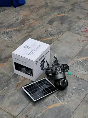 V380 Triple Lens Solar Powered Outdoor CCTV Camera