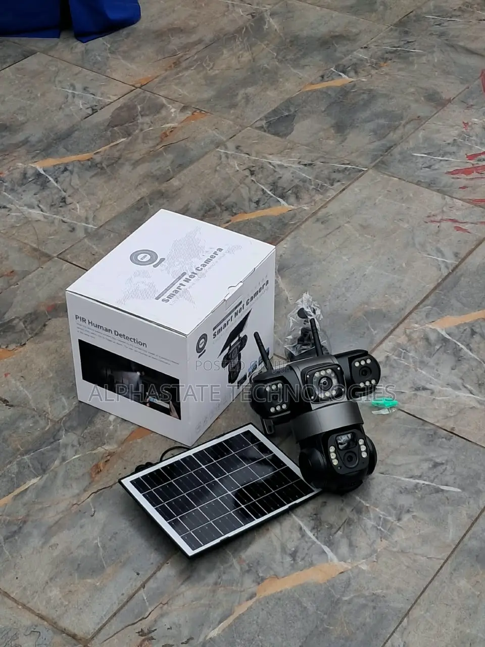 V380 Triple Lens Solar Powered Outdoor CCTV Camera