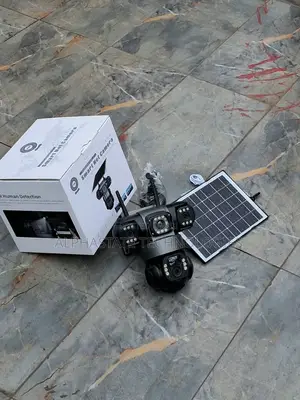 Triple Lens WiFi CCTV Camera With Solar Panel
