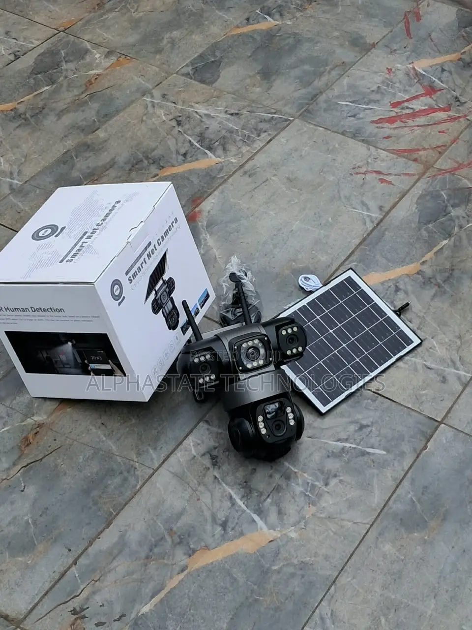 Triple Lens WiFi CCTV Camera With Solar Panel