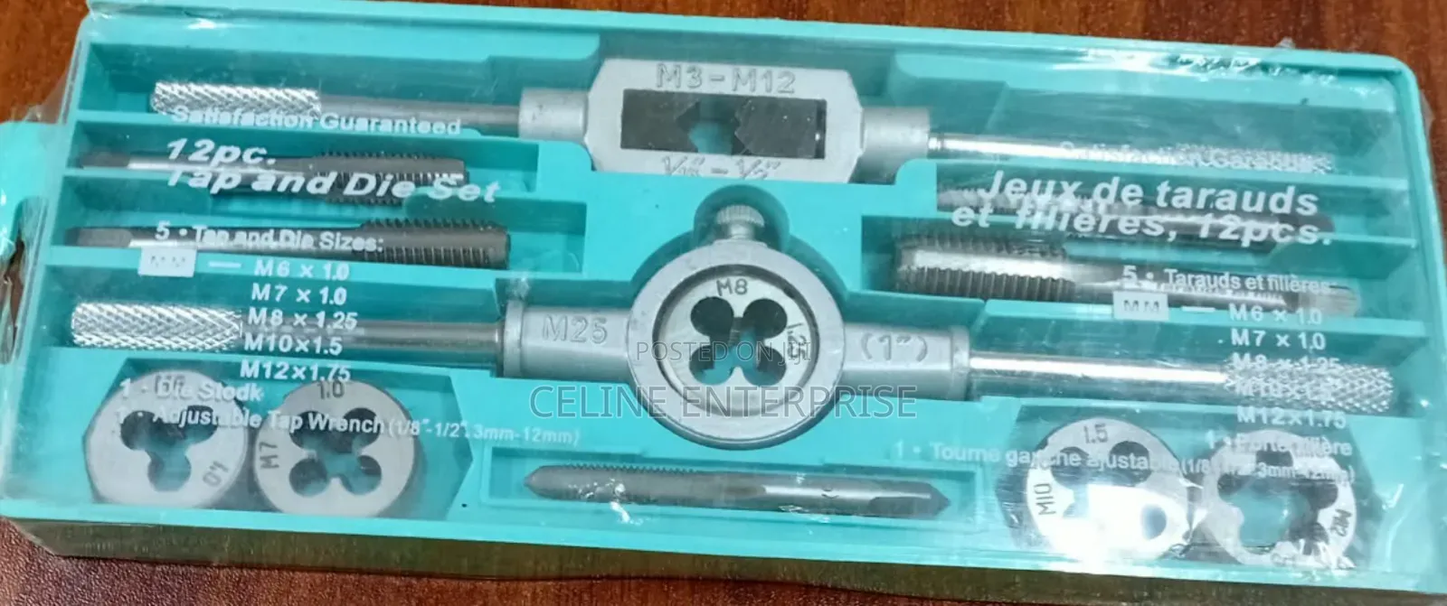 12PCS Hand Tap and Die Set for Workshop and DIY Use