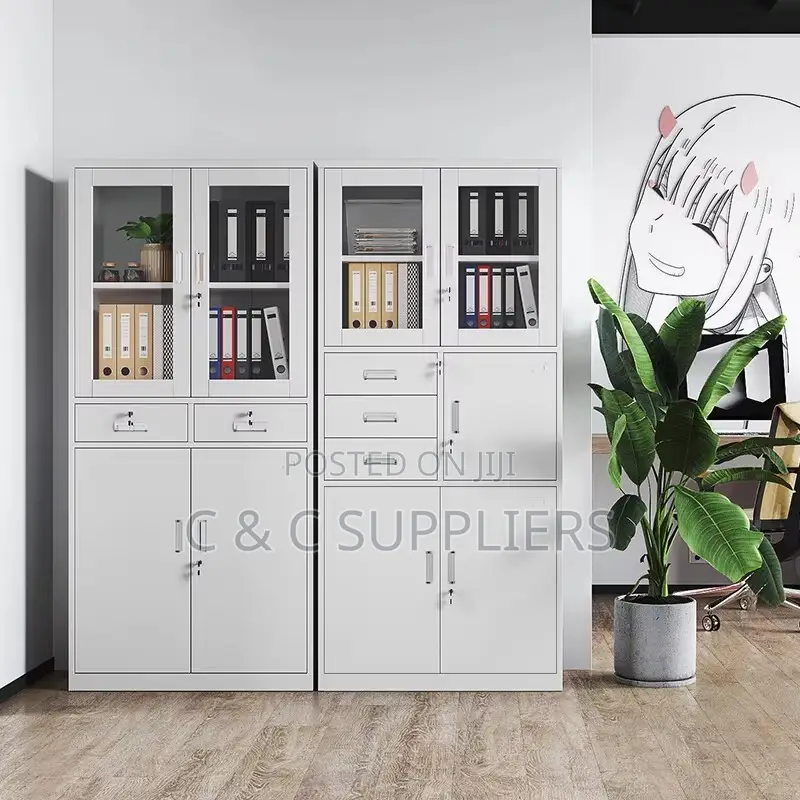 Office Lockable Safe Cabinet With Drawers
