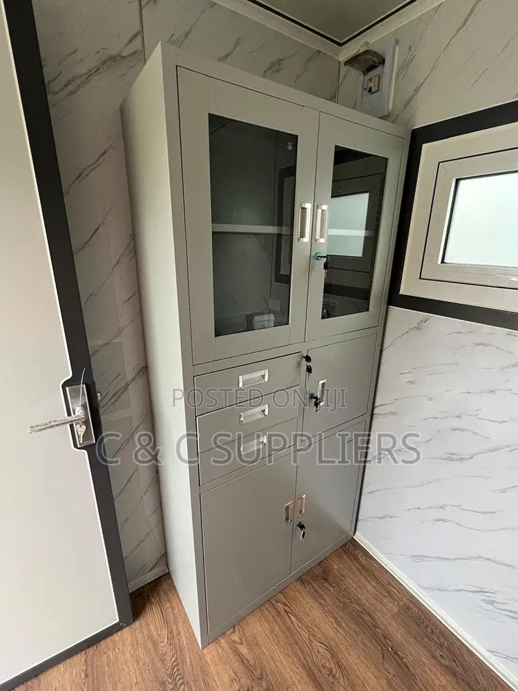 Office Lockable Safe Cabinet With Drawers