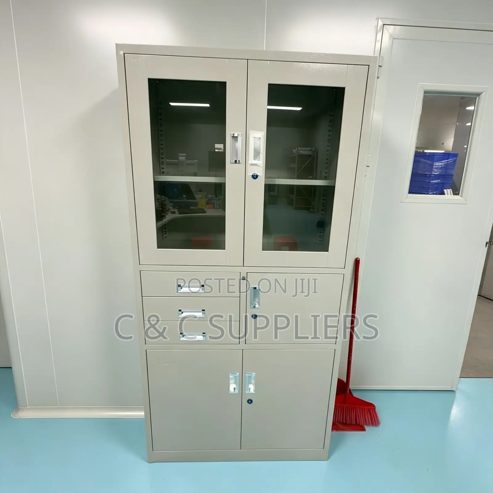 Office Lockable Safe Cabinet With Drawers