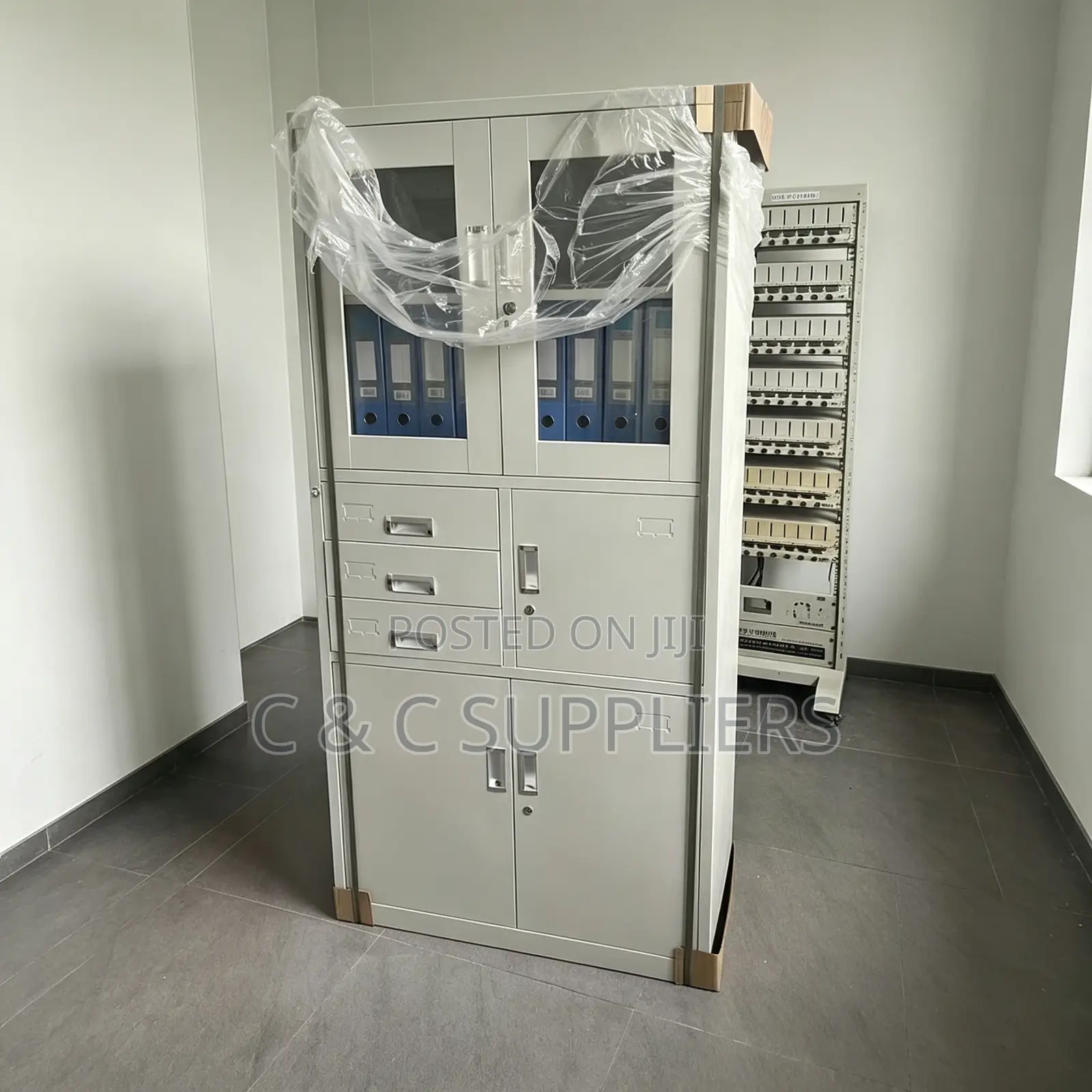 Office Lockable Safe Cabinet With Drawers