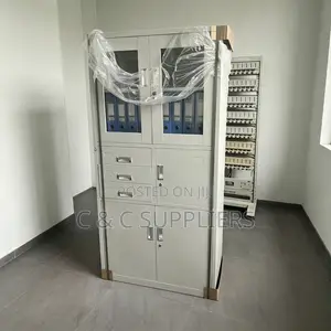 Office Lockable Safe Cabinet With Drawers