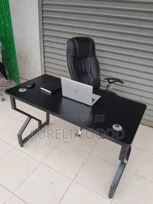 Metallic Desk With Chair