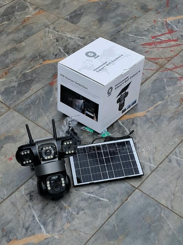 Triple Lens WiFi Solar Security Camera for Homes - main view