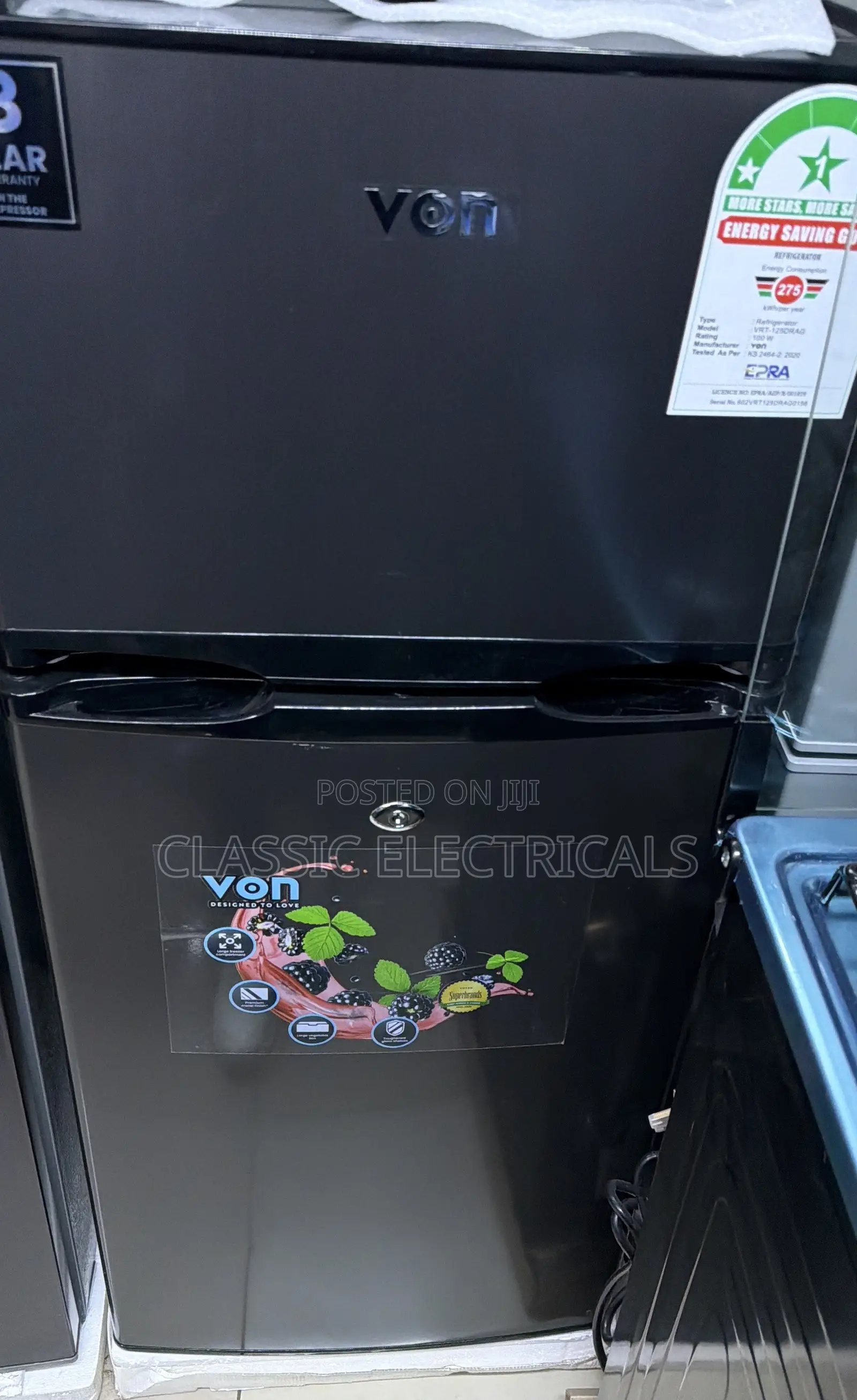 120litres Double Door Fridge at Ksh24999