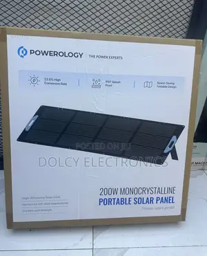 Powerology 200w Monocrystalline Portable Solar Panel
