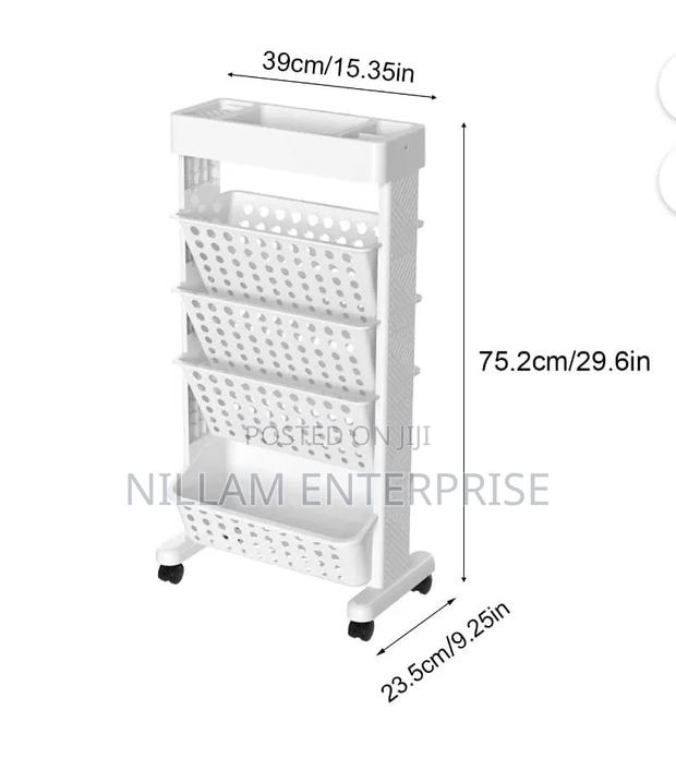 5 Tier Rolling Utility Cart* - thumbnail 4