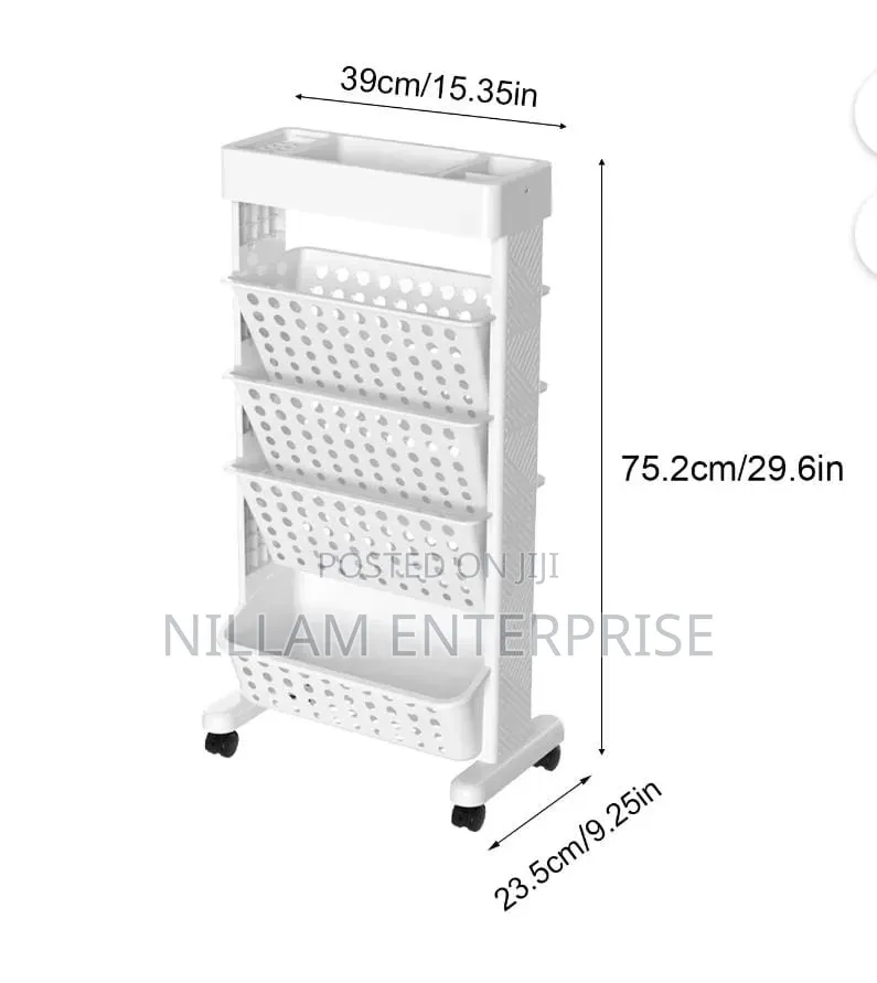 5 Tier Rolling Utility Cart*