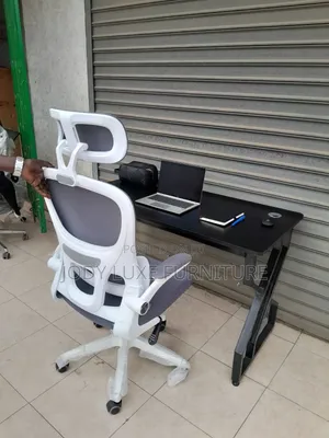 Office Chair Adjustable Headrest and Is White
