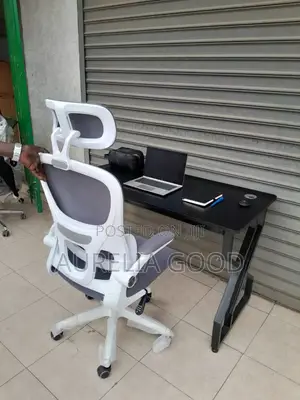 Office Chair Adjustable Headrest and Is White