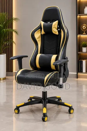 Adjustable Gaming Chair Black Gold