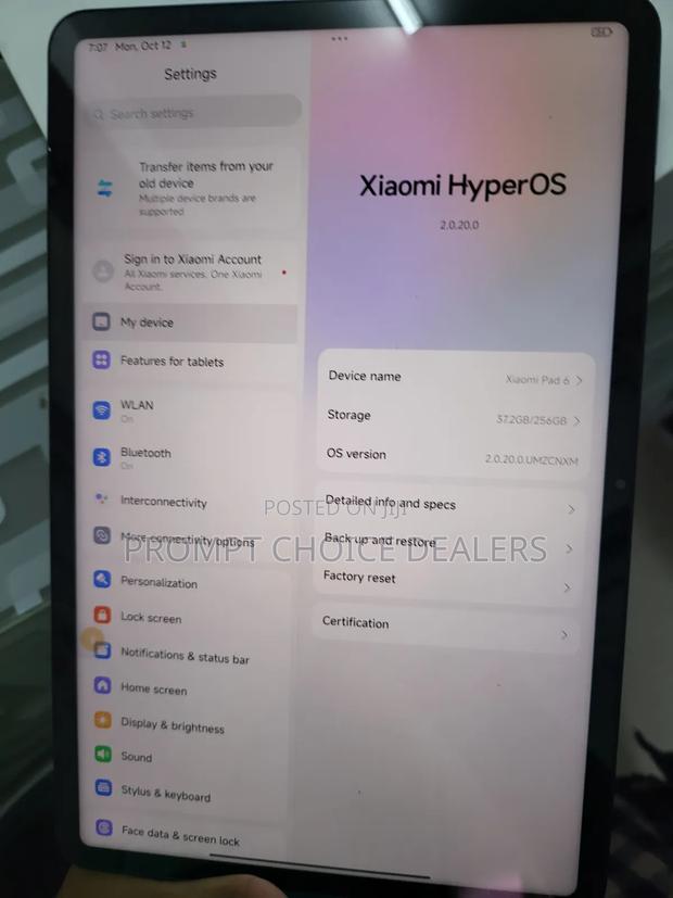 Xiaomi Pad 6 256 GB Black - main view
