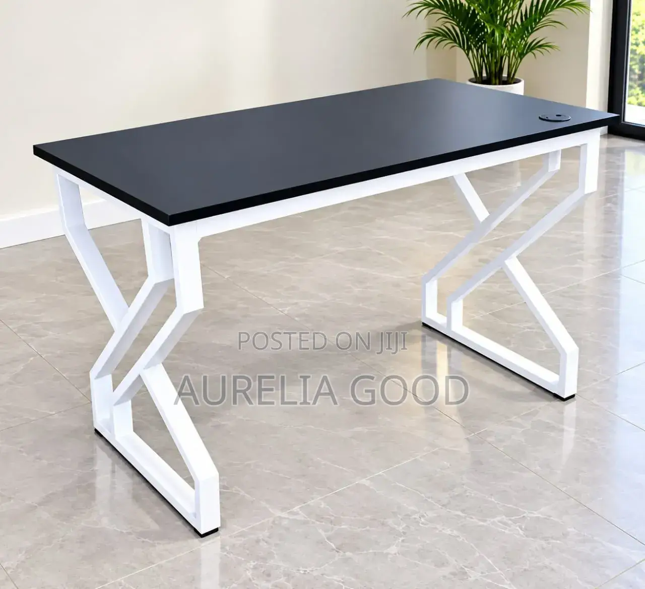 Gre Modern Metallic Office Desk