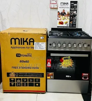 Mika Cooker 3 Gas + 1 Hotplate 60 by 60 Plus Electric Oven