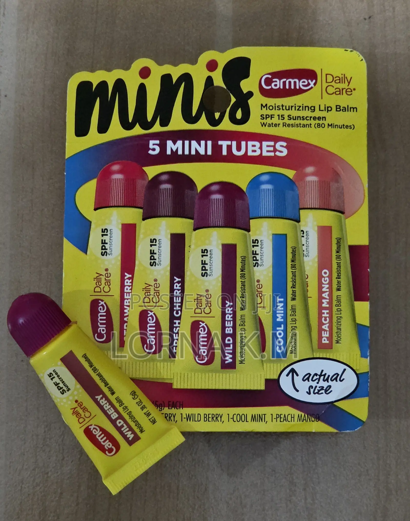 Carmex Lipbalm, 5 Pack With SPF 15 Sunscreen