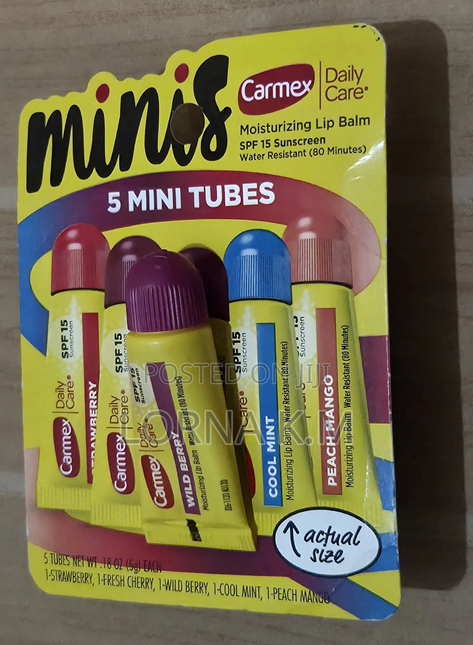 Carmex Lipbalm, 5 Pack With SPF 15 Sunscreen