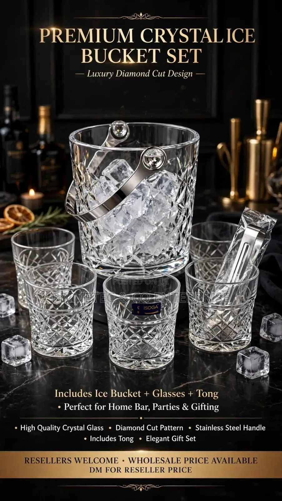 7 Set Decanter and Whisky Glasses