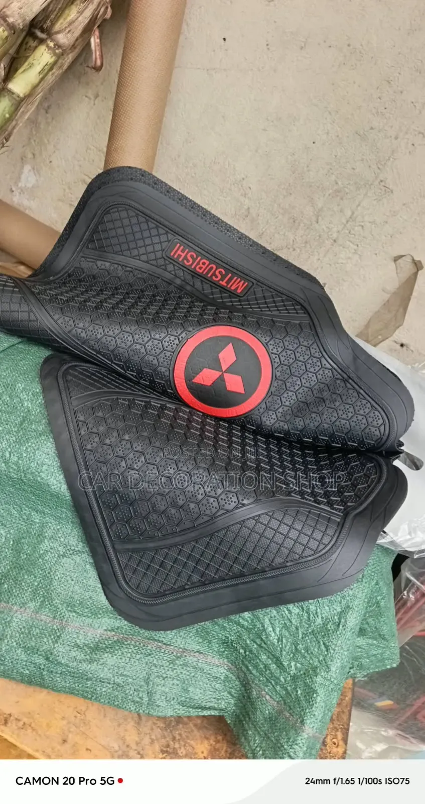 5pc Heavy Duty Rubber Branded Carpet Mats Antislip Pattern