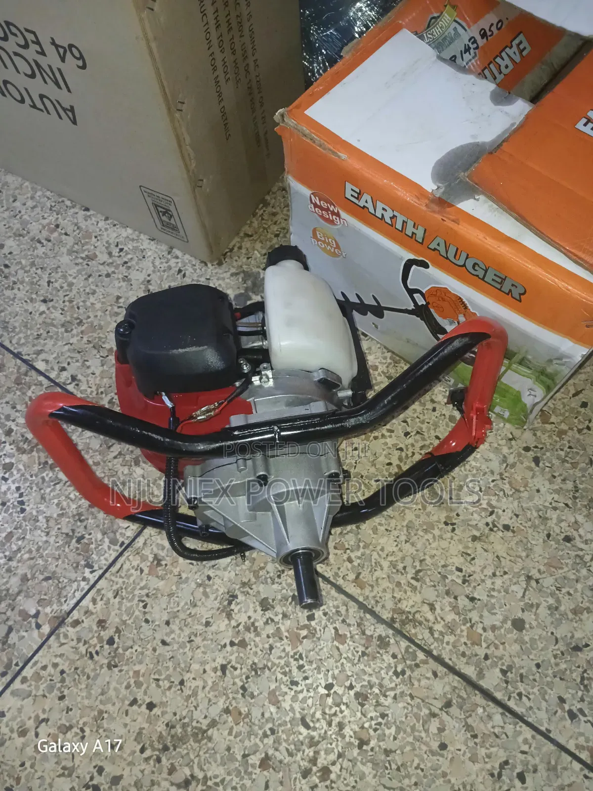 52cc 2-Stroke Petrol-Powered Earth Auger / Post Hole Digger Engine