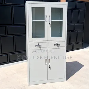 Steel Office Cabinet With Glass Doors/Filing Storang