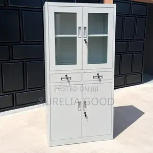 Steel Office Cabinet With Glass Doors/Filing Storang