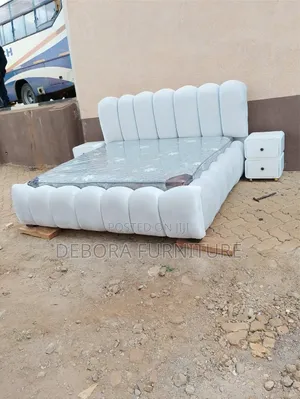 6*6 White Bubble Bed With Mattress and Sidebed