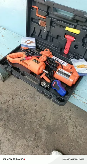3ton Motorized Scissor Lift Electric Jack With Impact Wrench