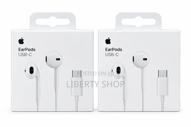 iPhone Type-C Earphones – White Wired USB-C Headphones With Microphone - thumbnail 2