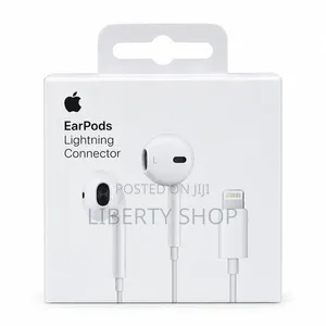 iPhone Lightning Earphones – White Wired Headphones With Microphone