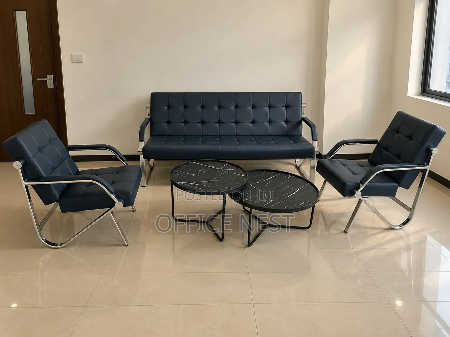 Executive Office Sofa Set – 3 Seater and 2 Single Sofas