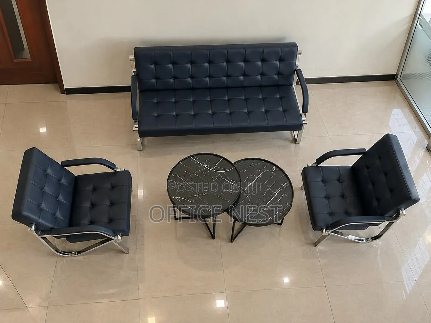 Executive Office Sofa Set – 3 Seater and 2 Single Sofas