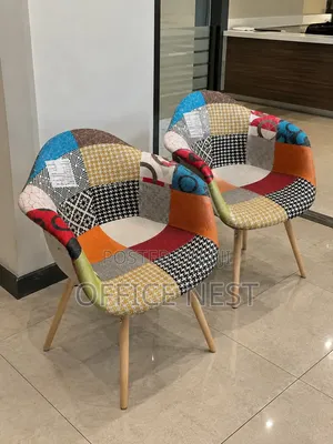 Modern Patchwork Accent Chairs – Fabric Armchairs