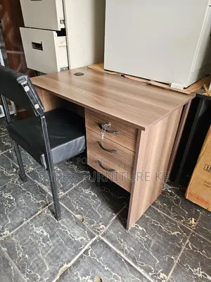 Office Desk 0.9m With 3 Drawers Plus Visitor Chair