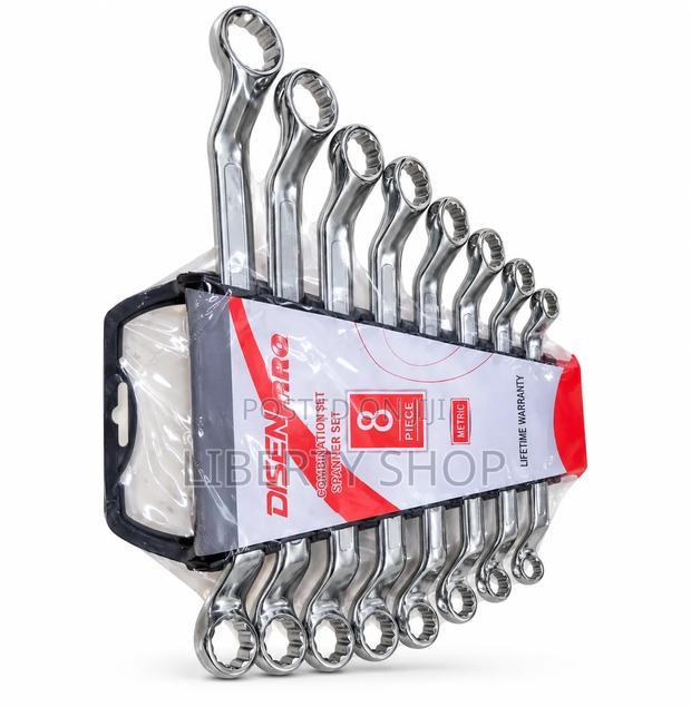 8-Piece Double Ring Spanner Set – Heavy Duty Combination Ring Wrenches - main view