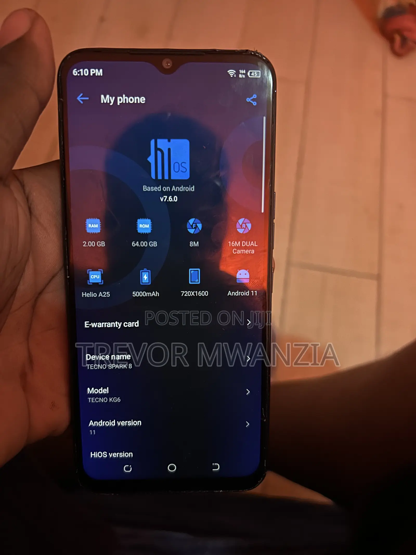 Tecno Spark 8 64 GB Blue