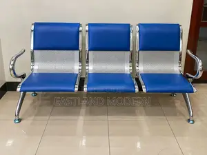 Blue 3-Seater Waiting Bench