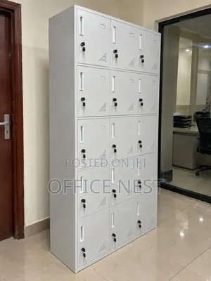 15 Door Metallic Office Locker Cabinet With Locks