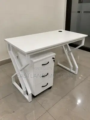 White Office Desk With Drawers