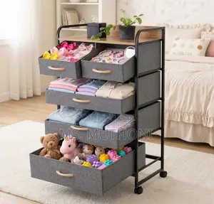 Mobile 5-Drawer Fabric Organizer
