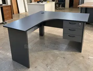 L-Shaped Office Desk With Drawers